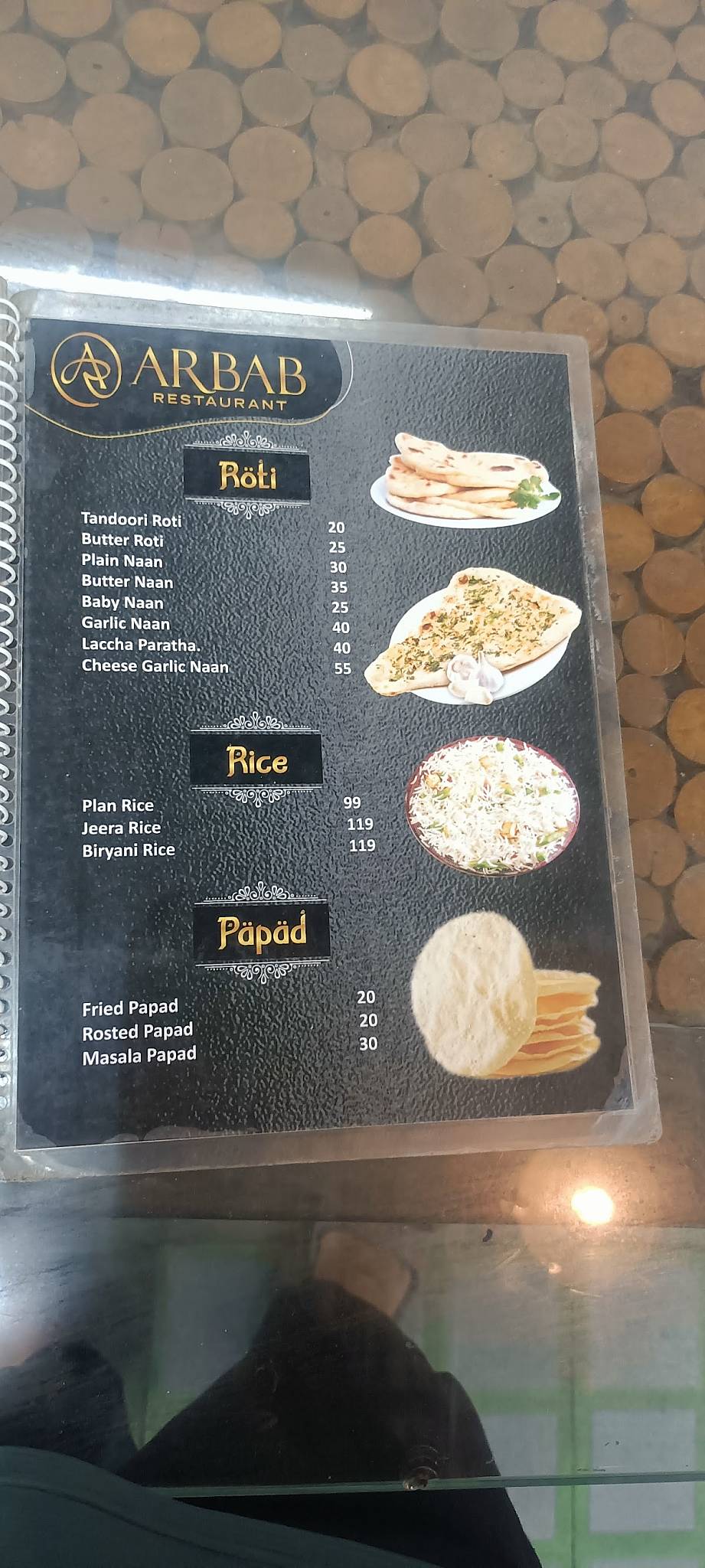 Arbab Restaurant menu