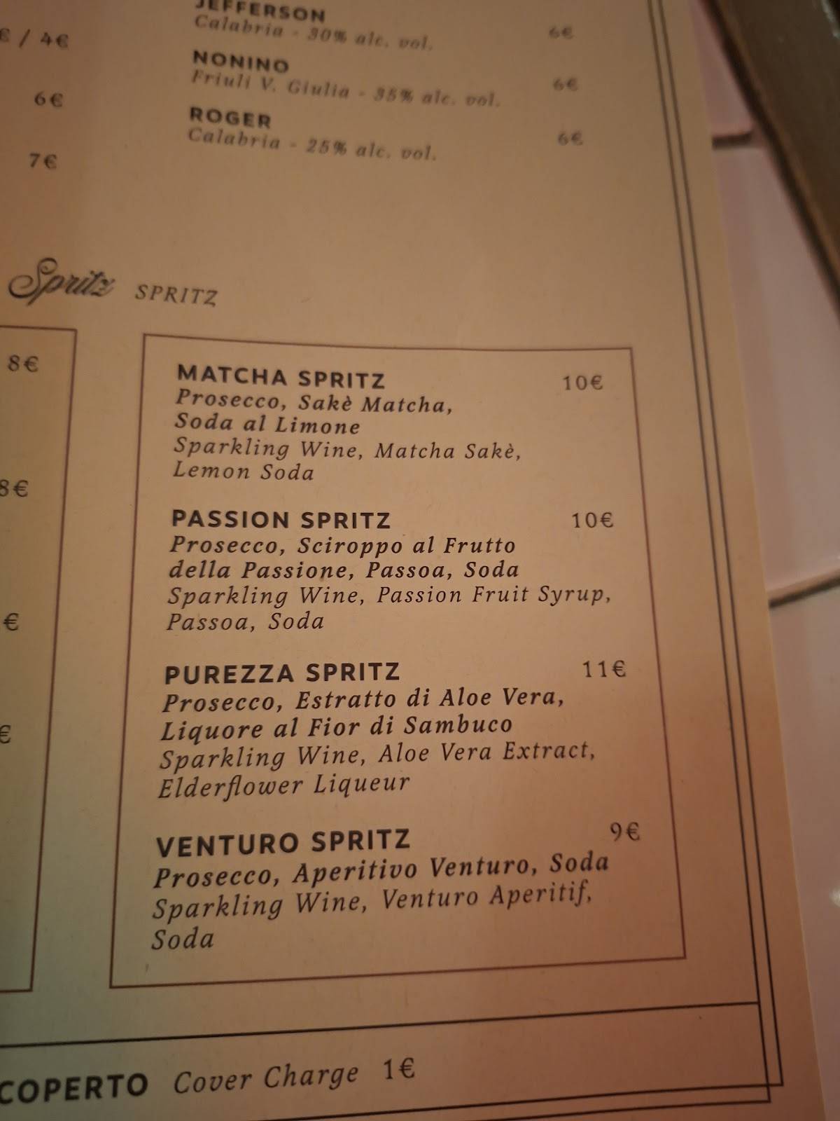 Menu di Astemio 