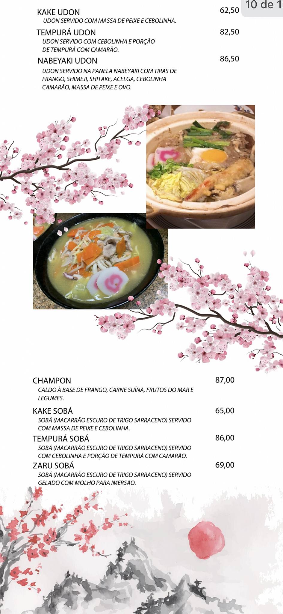 Restaurante Furusato cardápio
