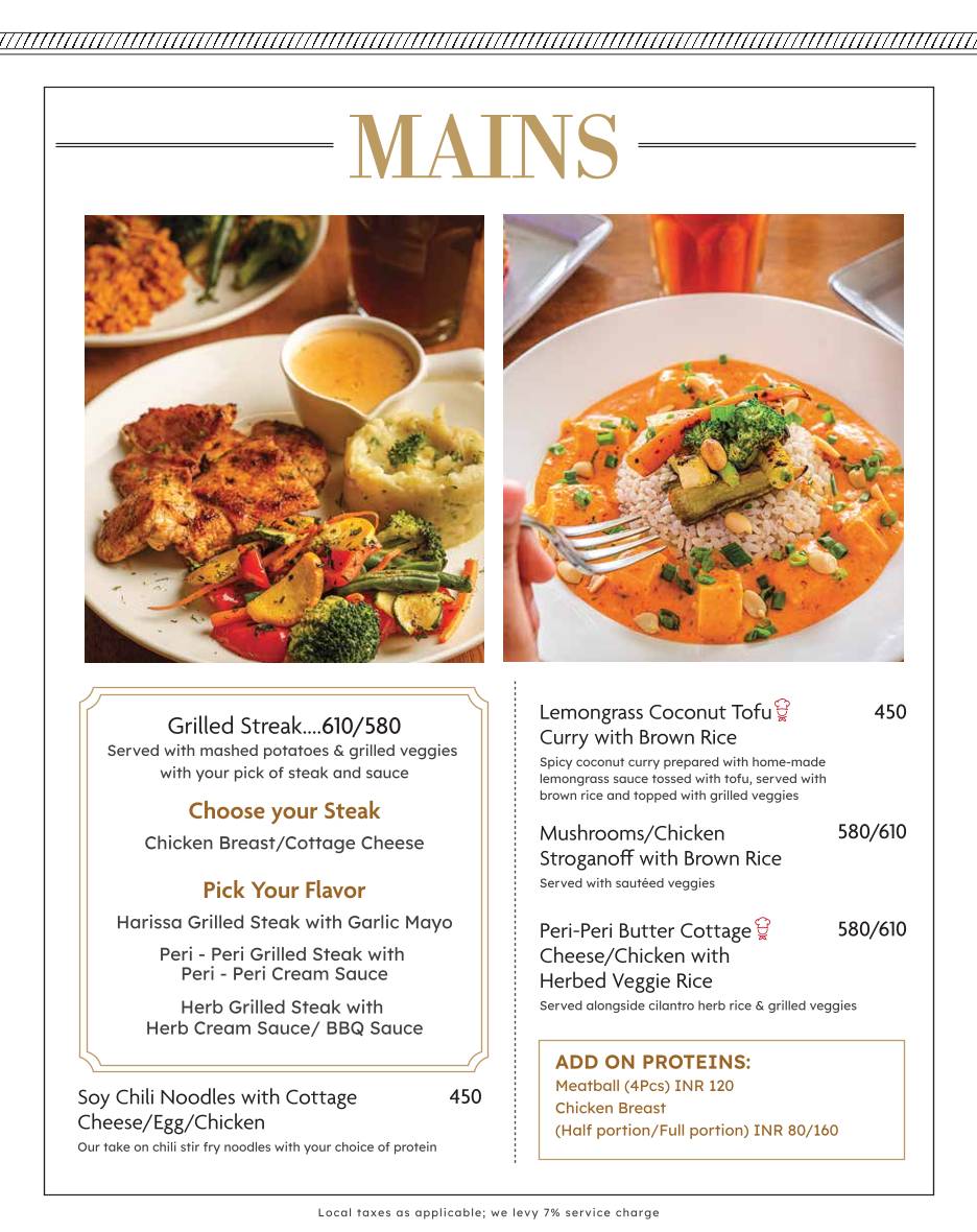 August Cafe menu