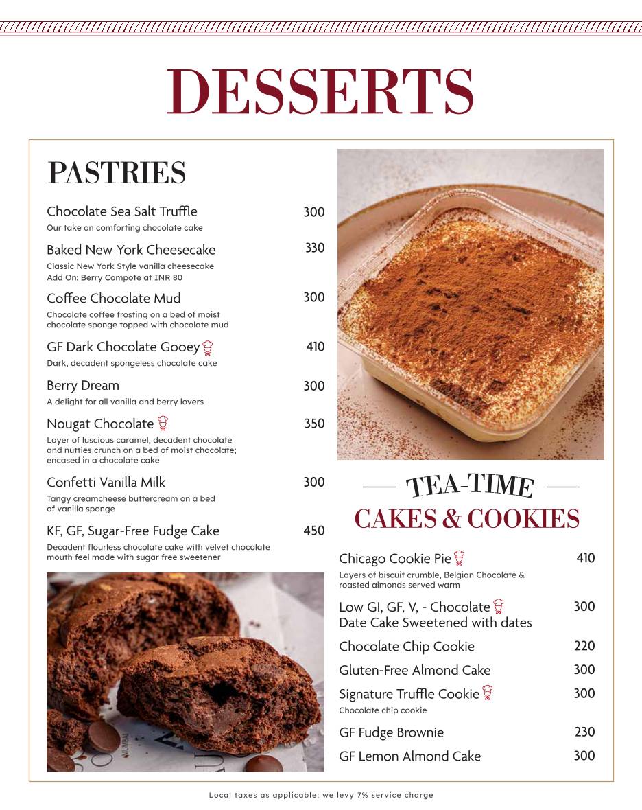 August Cafe menu