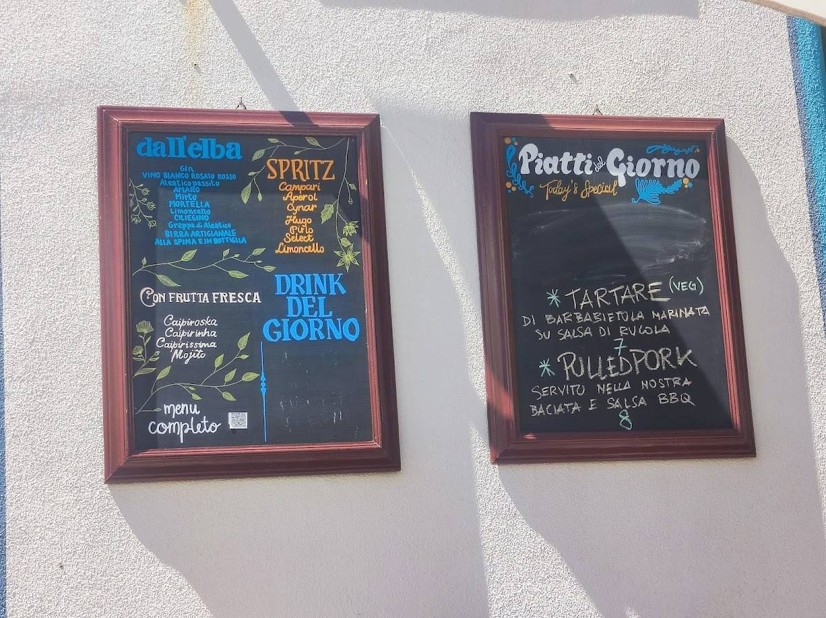 Menu di BABA Bar Pizza e Ristoro - Pomonte 