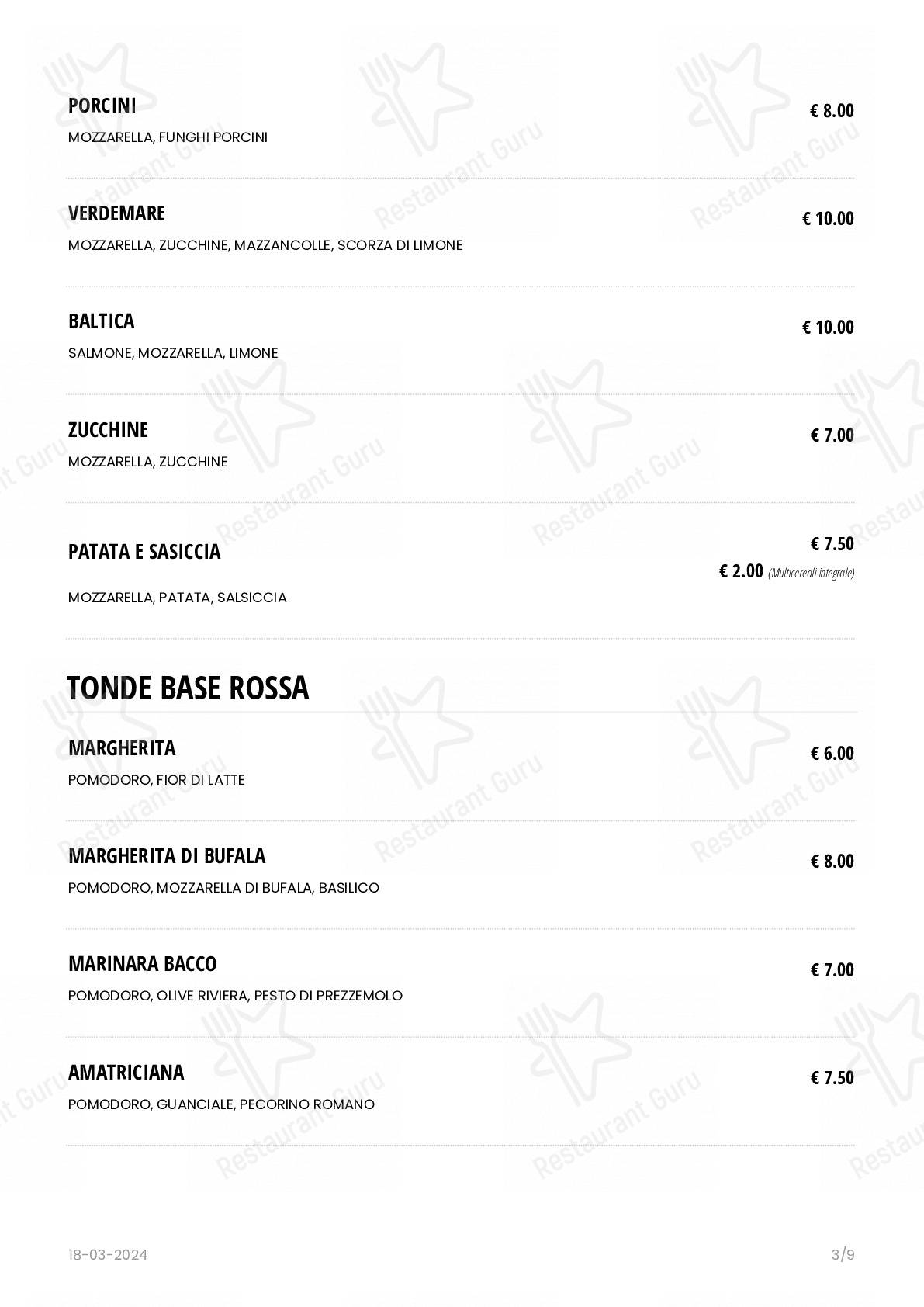 Guarda il menu di BACCO Pizza Romana