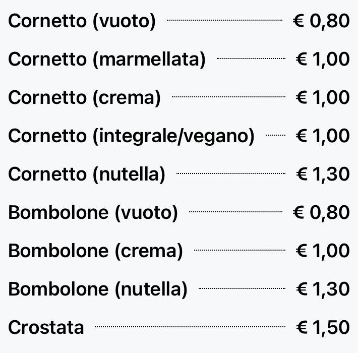 Menu di BAR BERMUDA 2.0 