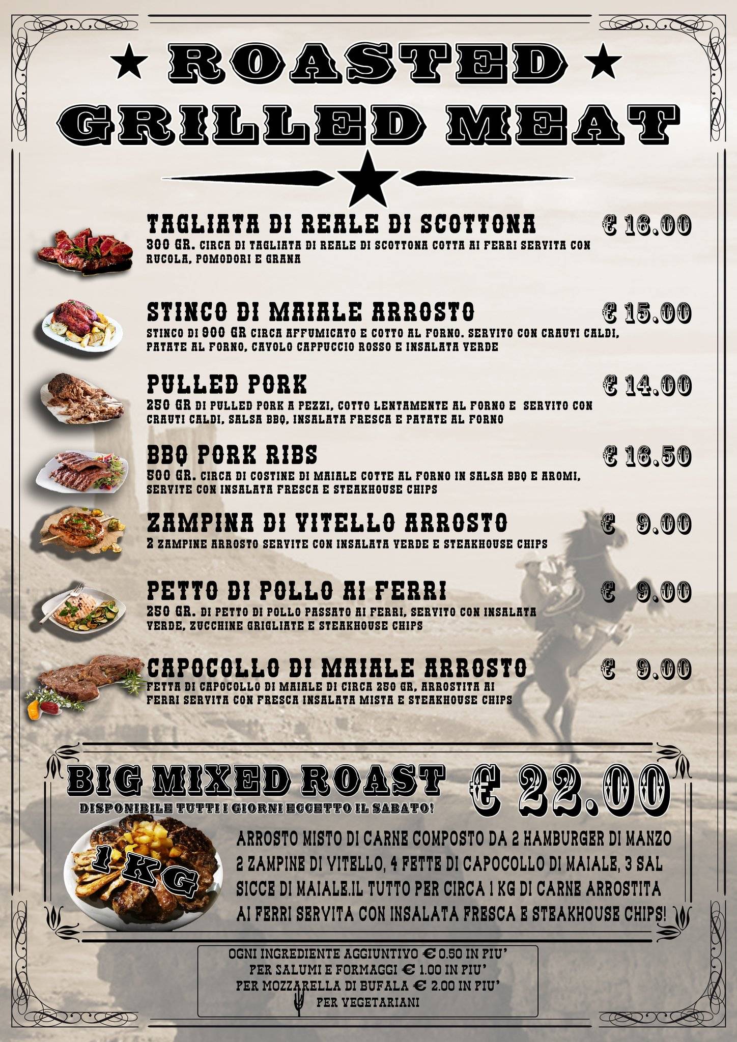 Menu di Crossroad Saloon 