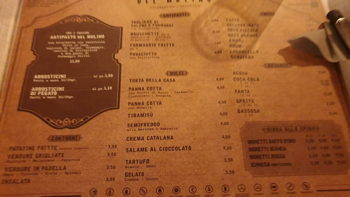 Menu di Largo del Mulino 