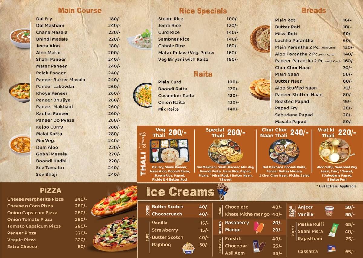 Babylon Restaurant menu
