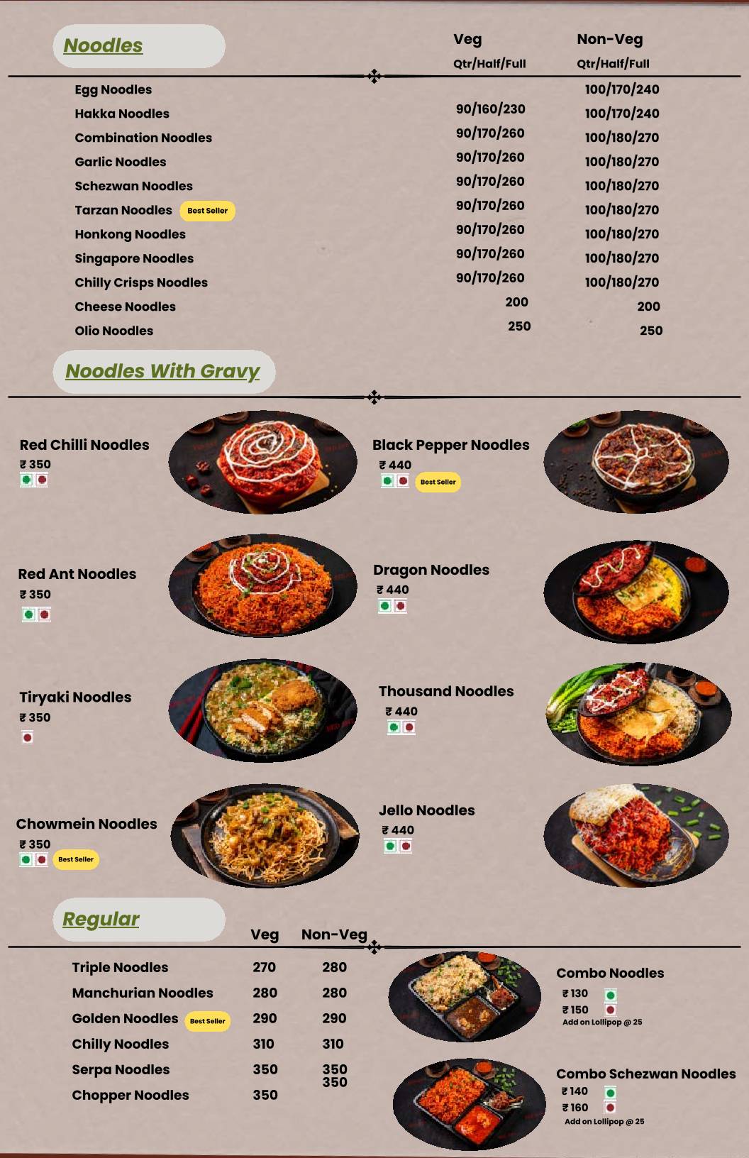 Red Ant menu