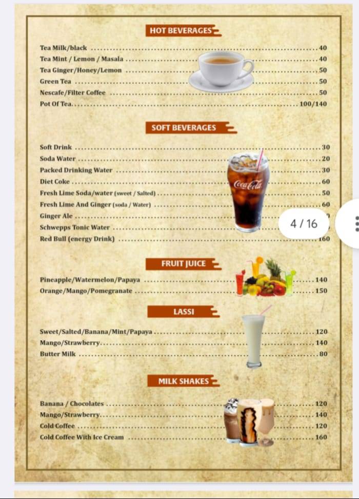 Alora Spice menu