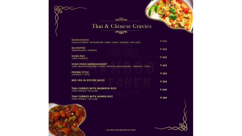 Bamboo Kitchen-Anna Nagar menu