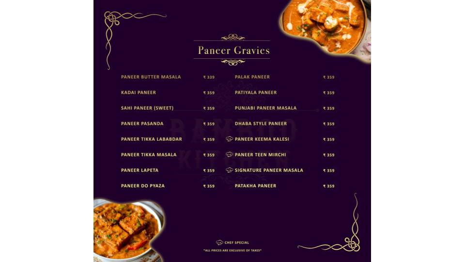 Bamboo Kitchen-Anna Nagar menu