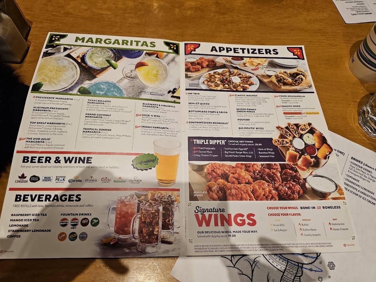 Menu de Chili's Grill & Bar
