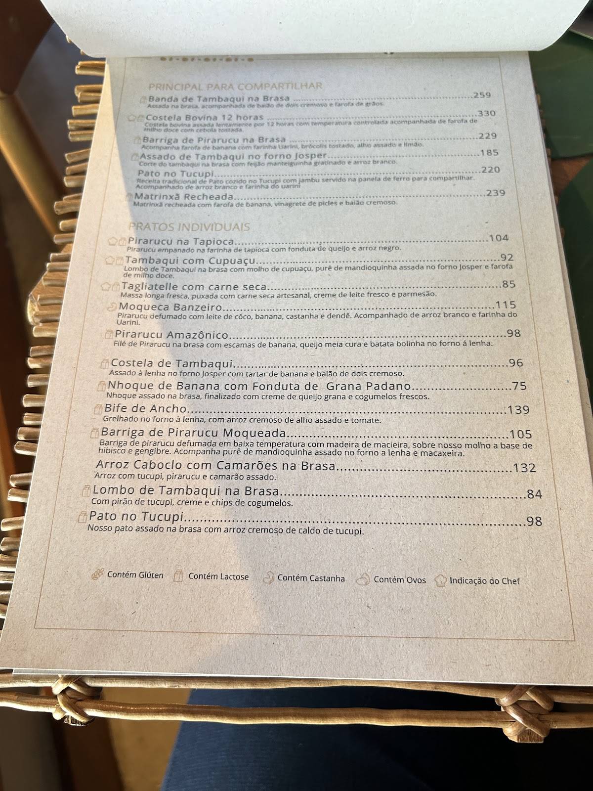 Restaurante Banzeiro São Paulo cardápio