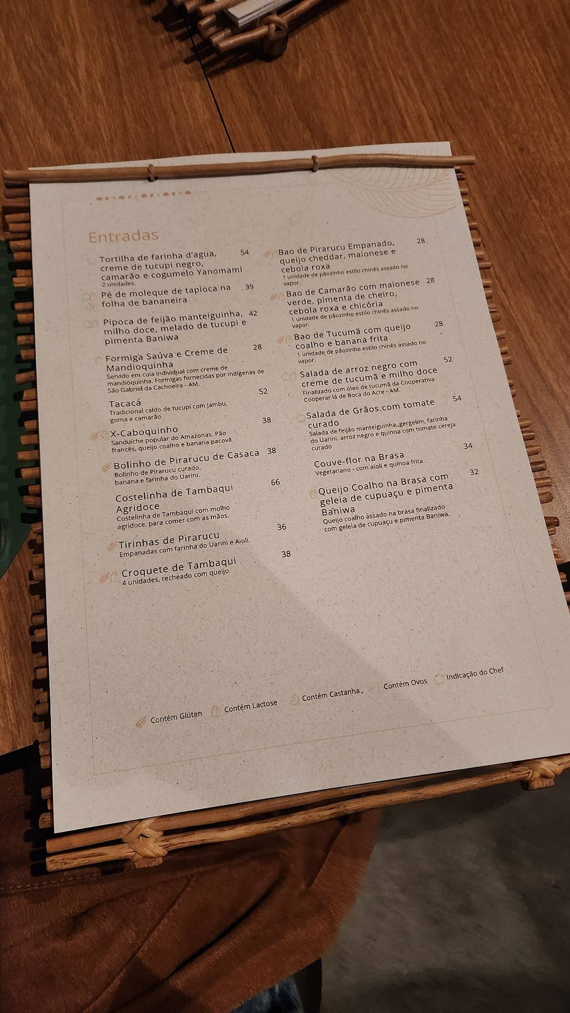 Restaurante Banzeiro São Paulo cardápio