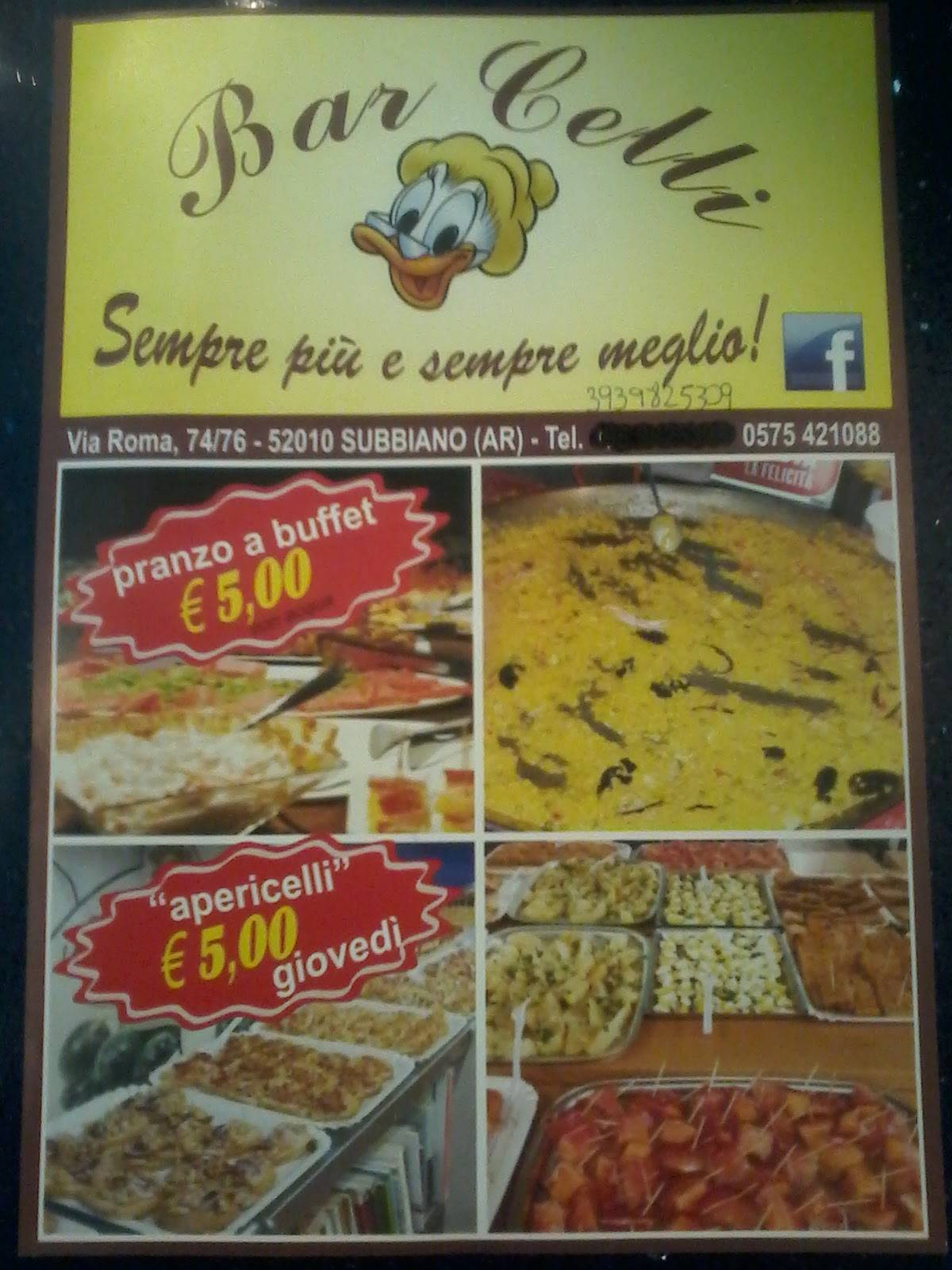 Menu di Bar Celli 