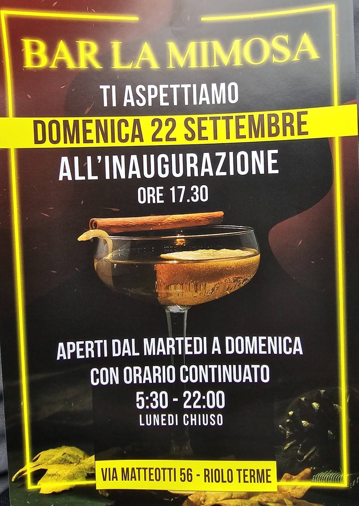 Menu di Bar La Mimosa 