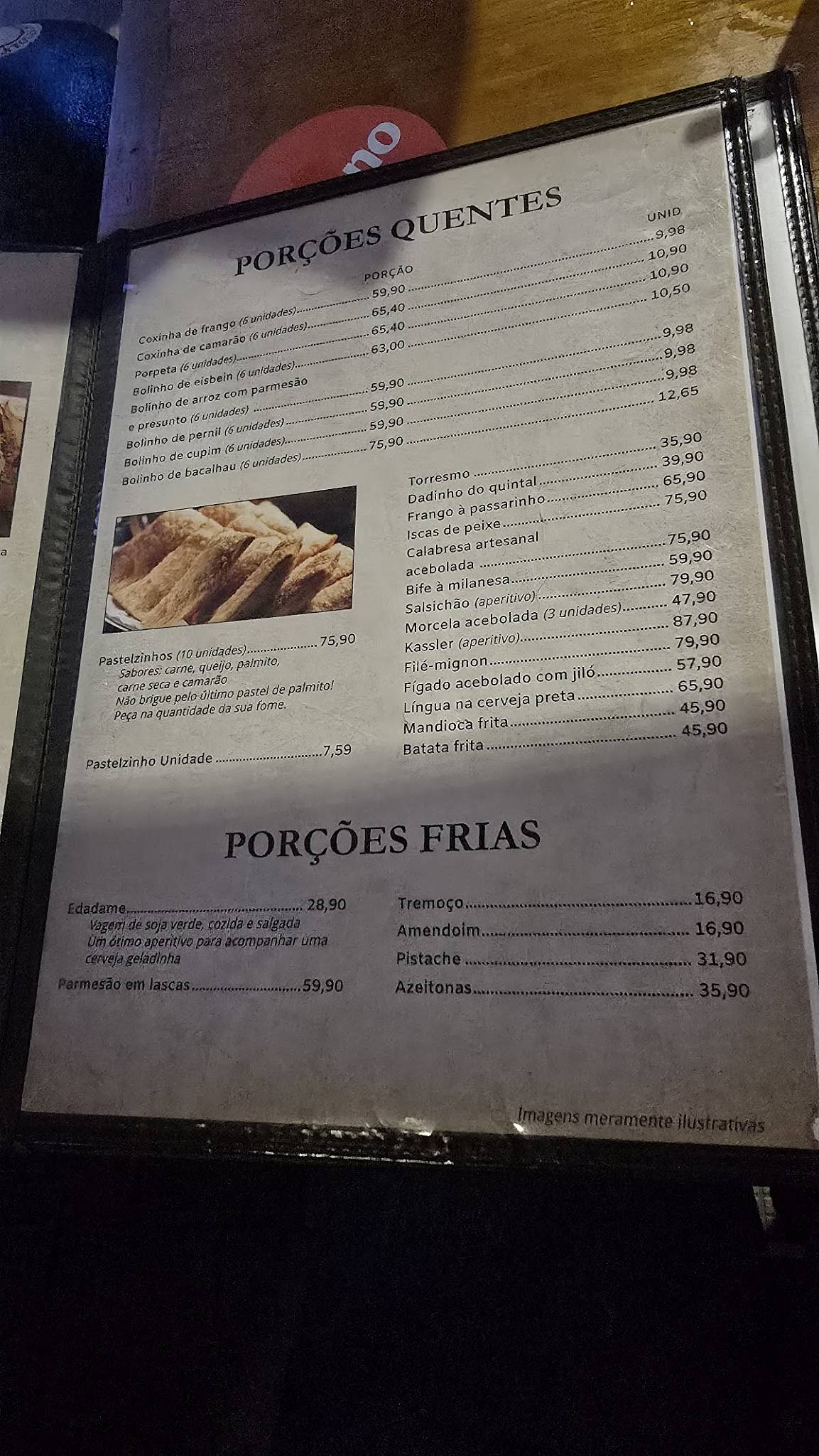 Bar Quintal da Mooca cardápio