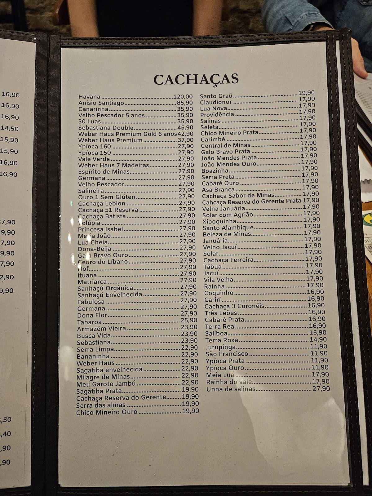 Bar Quintal da Mooca cardápio