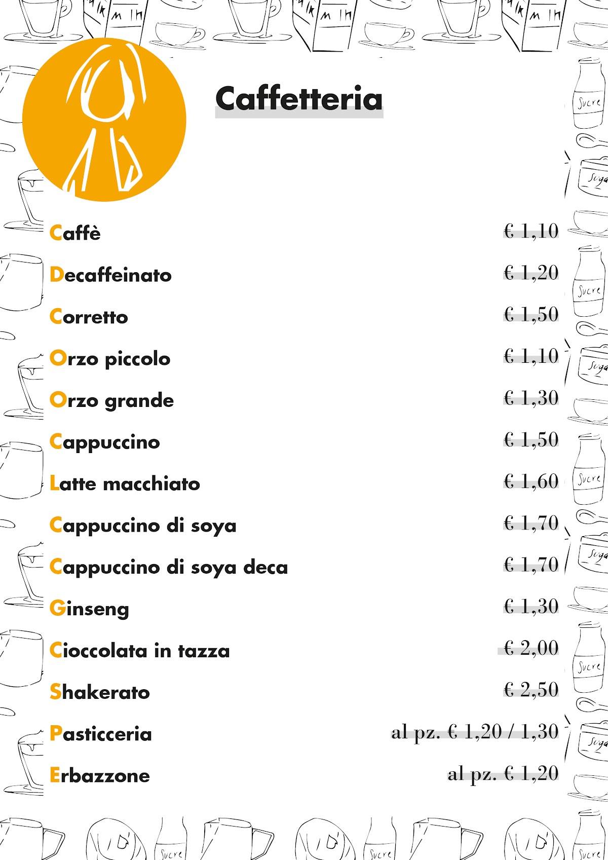 Menu di Bar Sunrise 