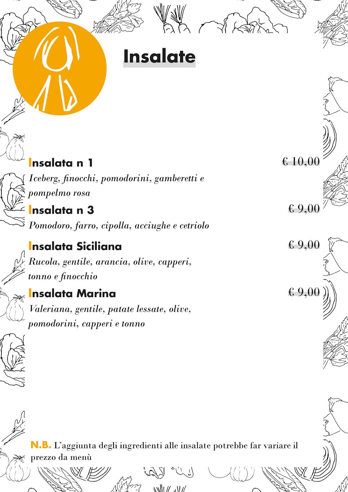 Menu di Bar Sunrise 