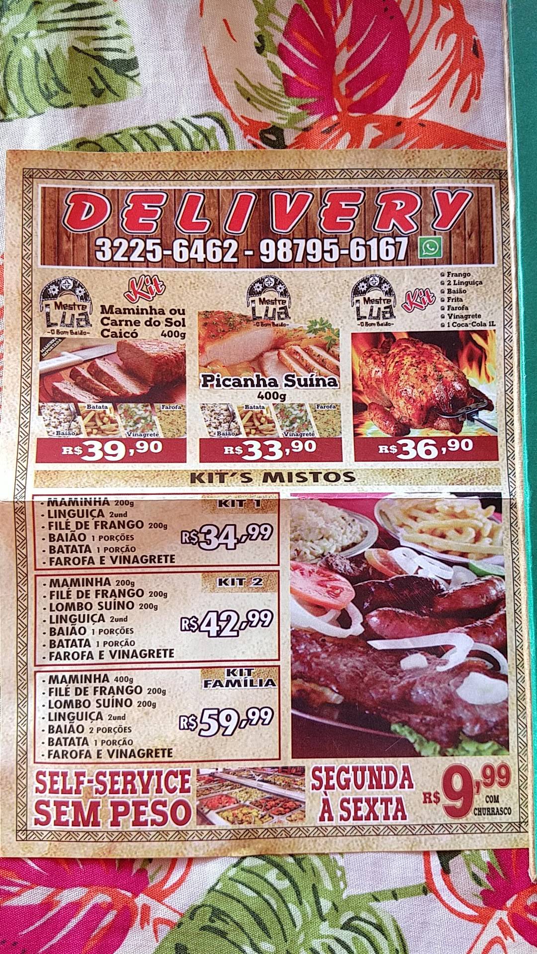 Restaurante Mestre Lua cardápio
