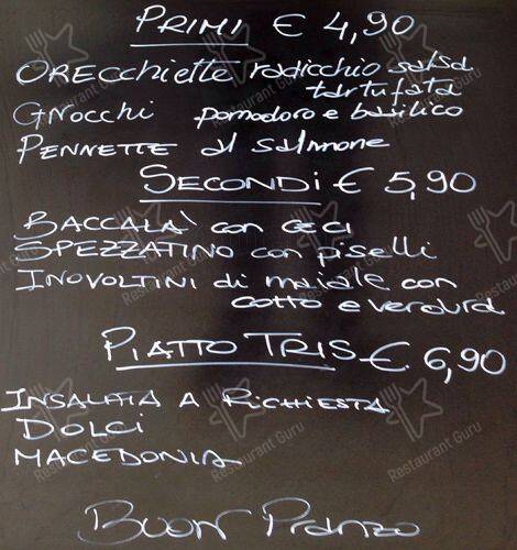 Menu di Bar Dei Concressi 