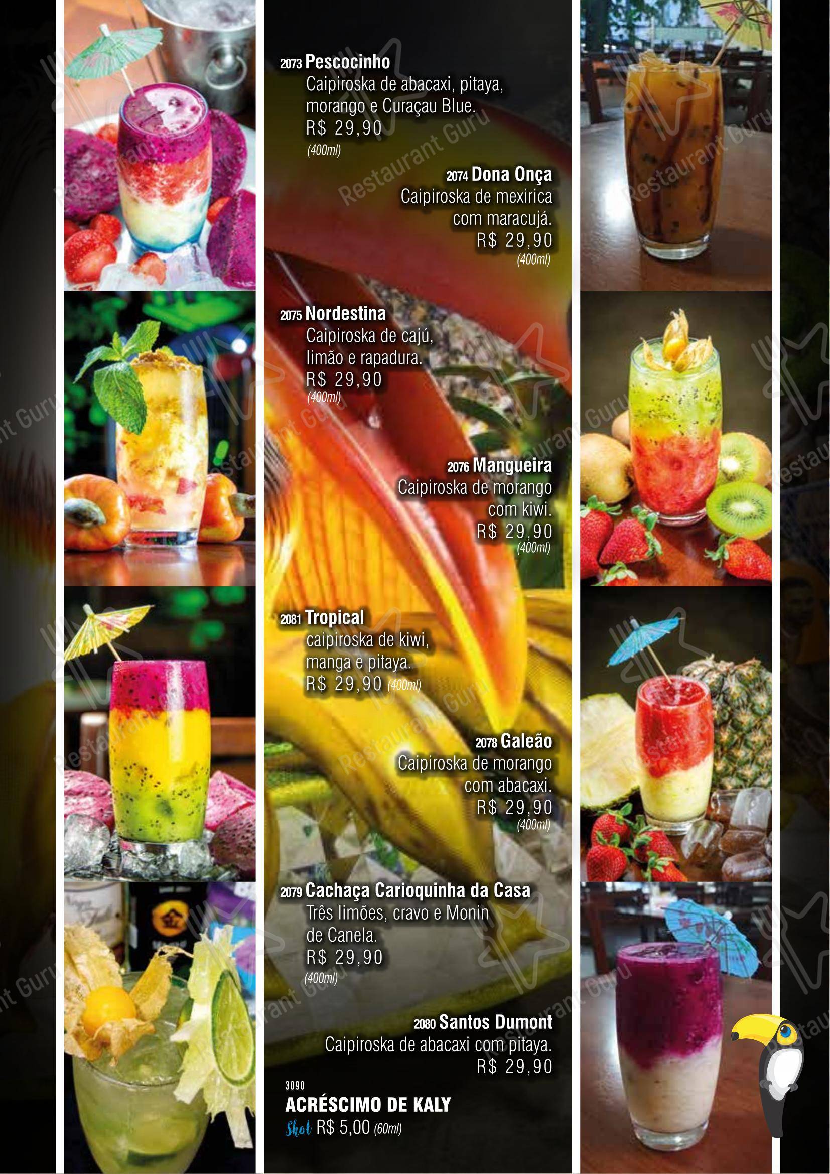 Menu bar para Bar do Carioca pub & bar