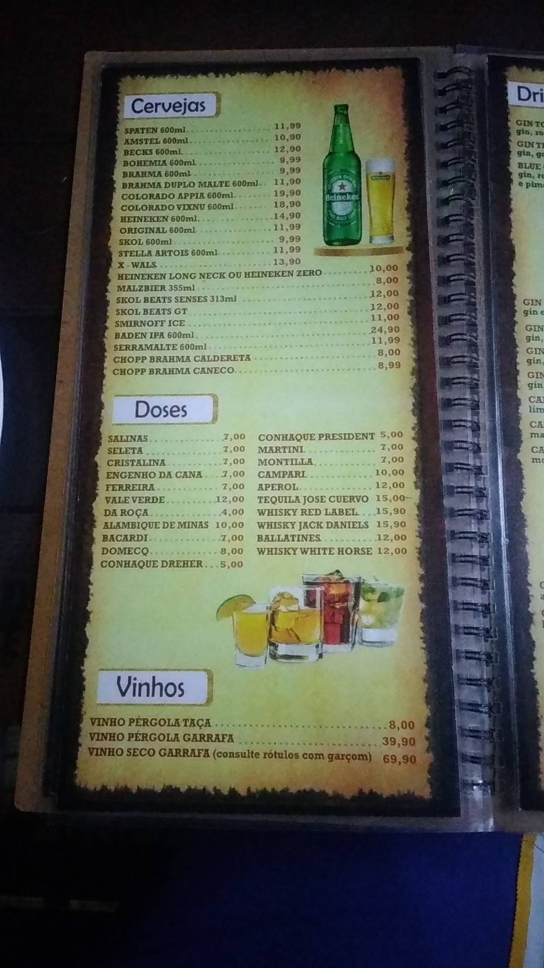 Bar do Helmio III cardápio