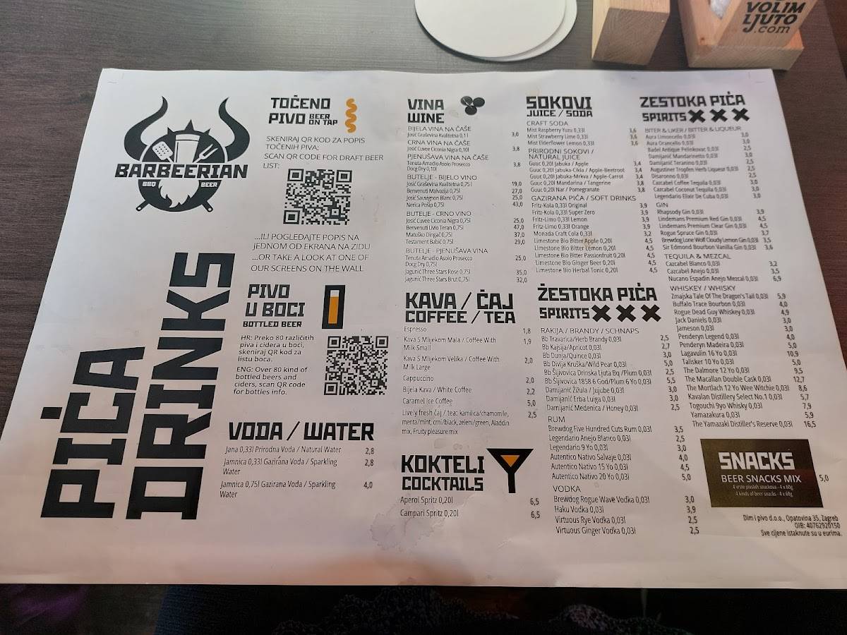 Menu di Barbeerian - BBQ & Beer 