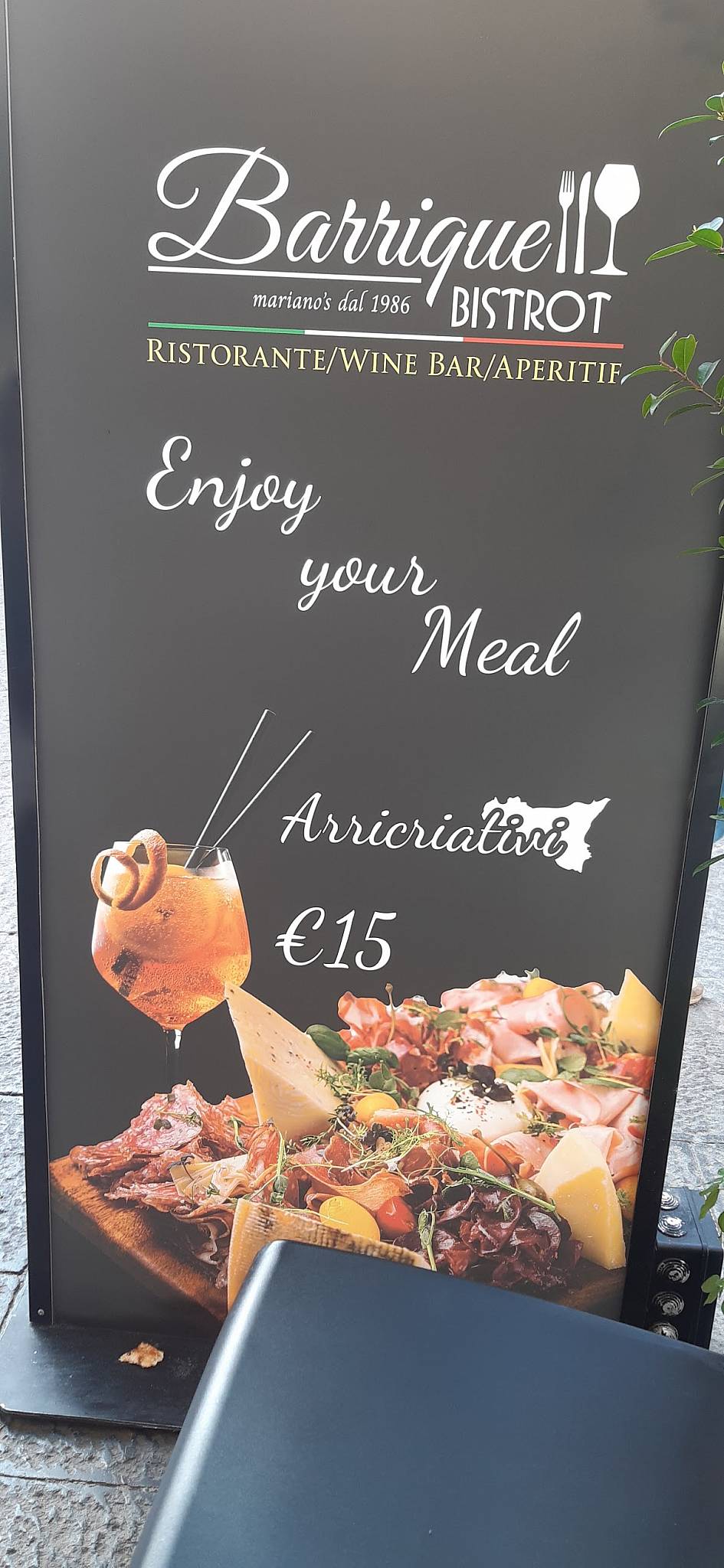 Menu di Barrique Bistrot 