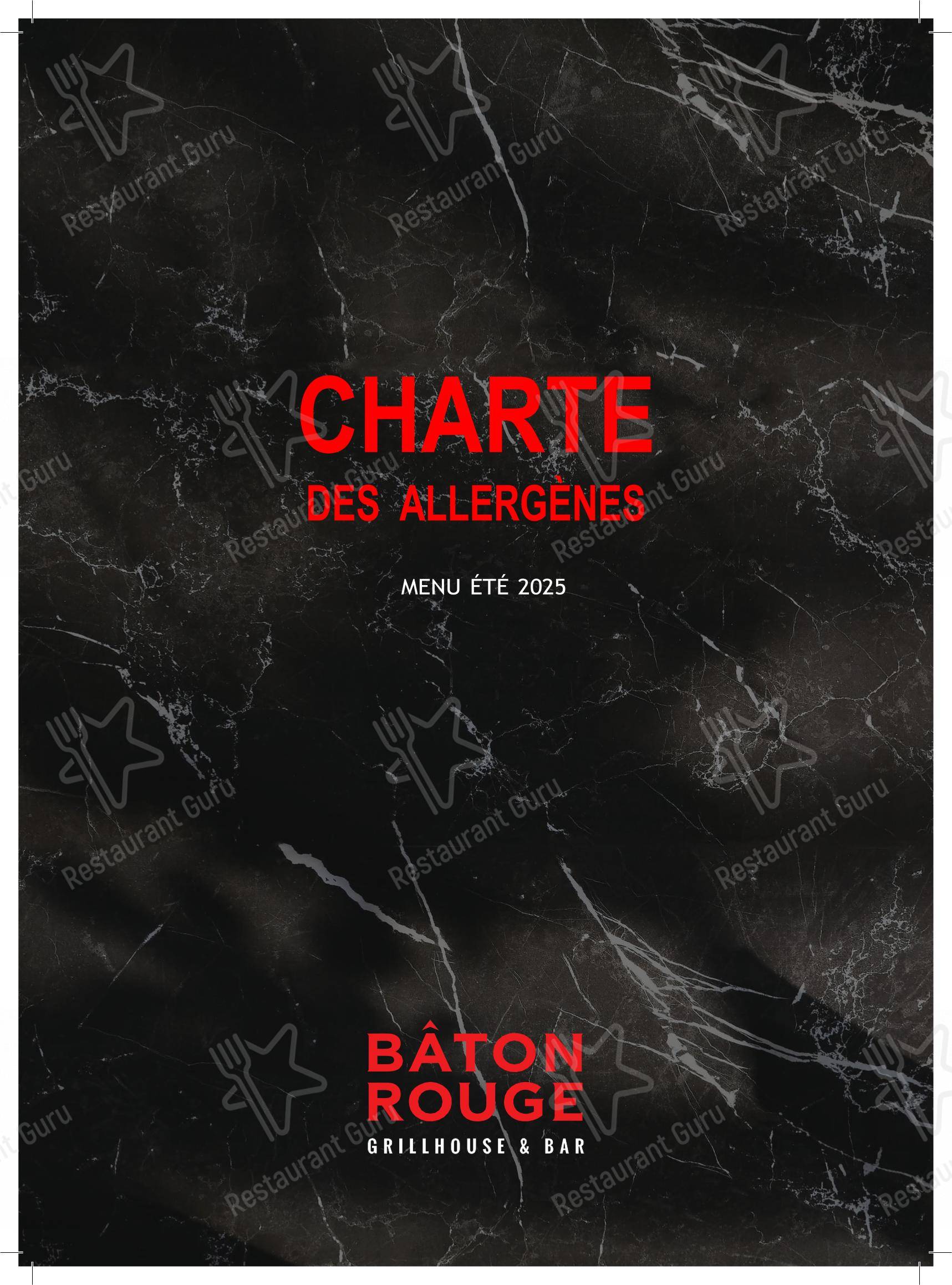 Menu pour Baton Rouge - Greenfield Park pub et bar