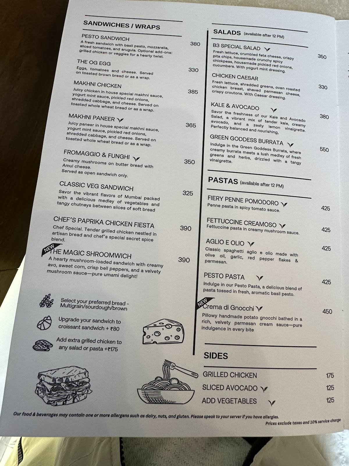 Bean Brew & Beyond. menu