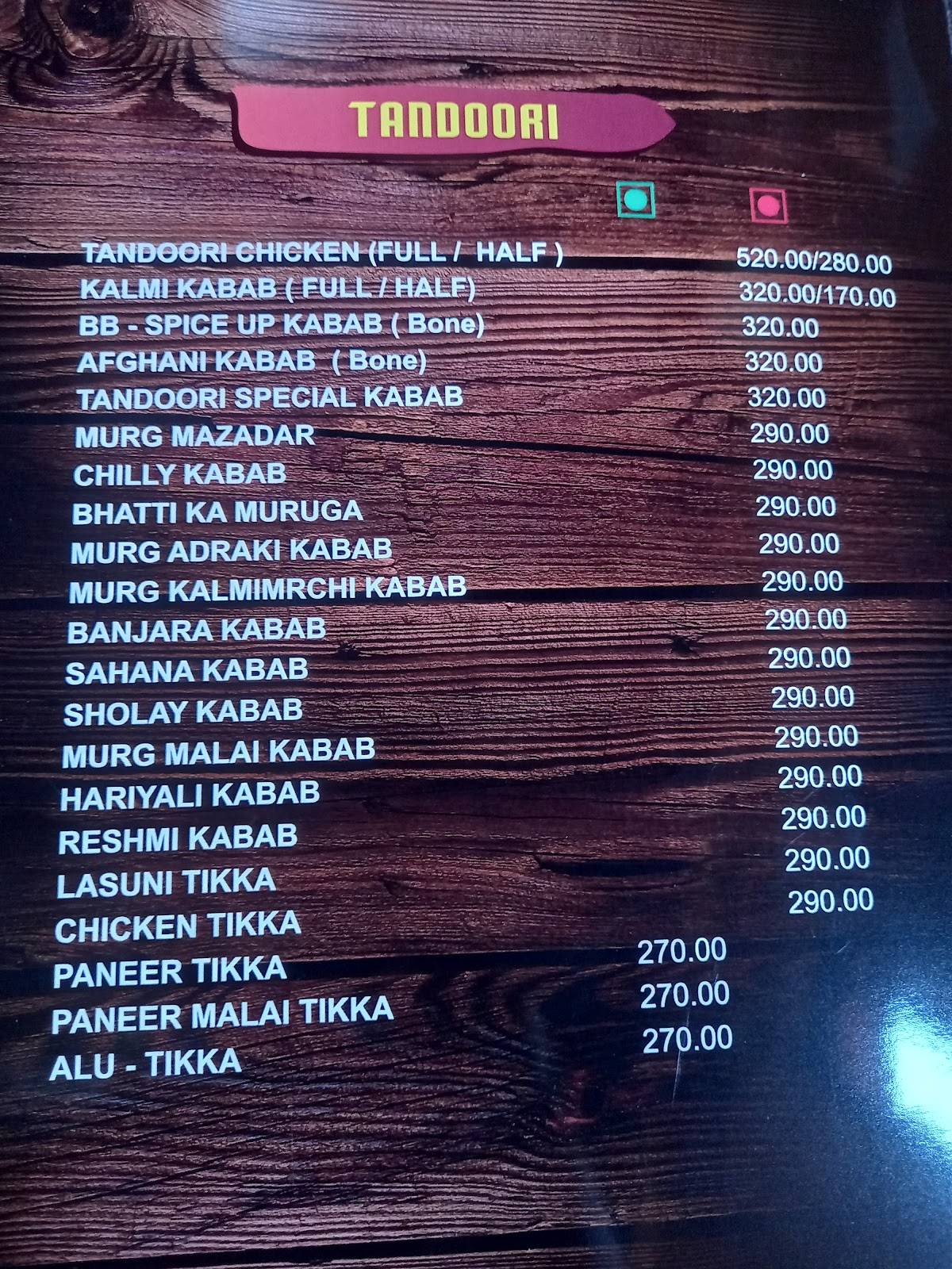 Bengaluru Box menu