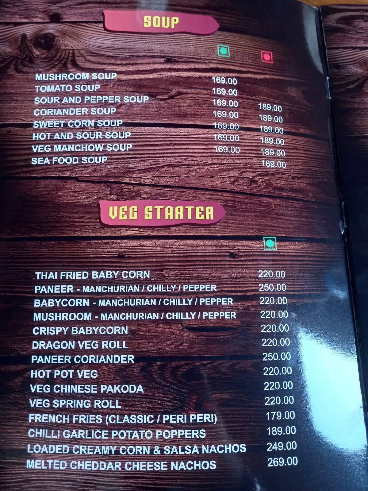 Bengaluru Box menu