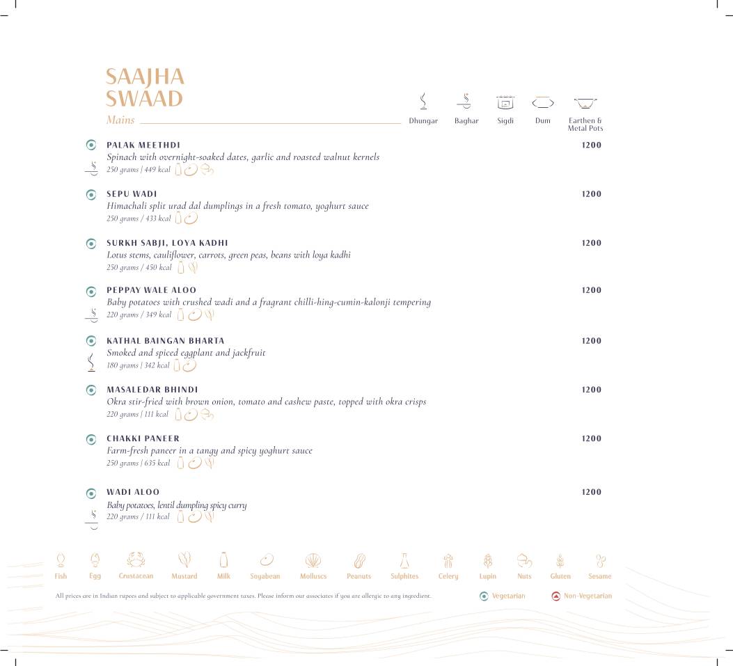 Loya - Taj West End, Bengaluru menu