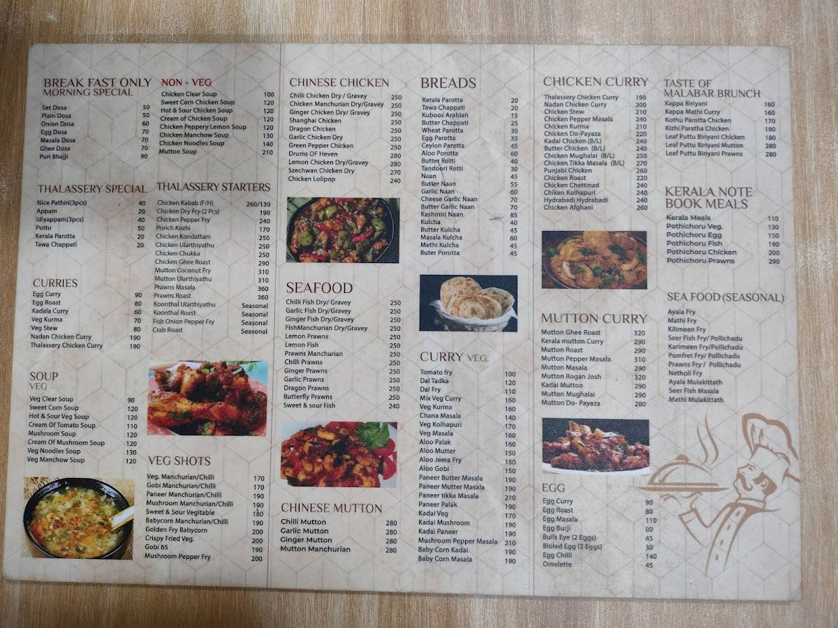 Thalassery Restaurant Marathahalli menu