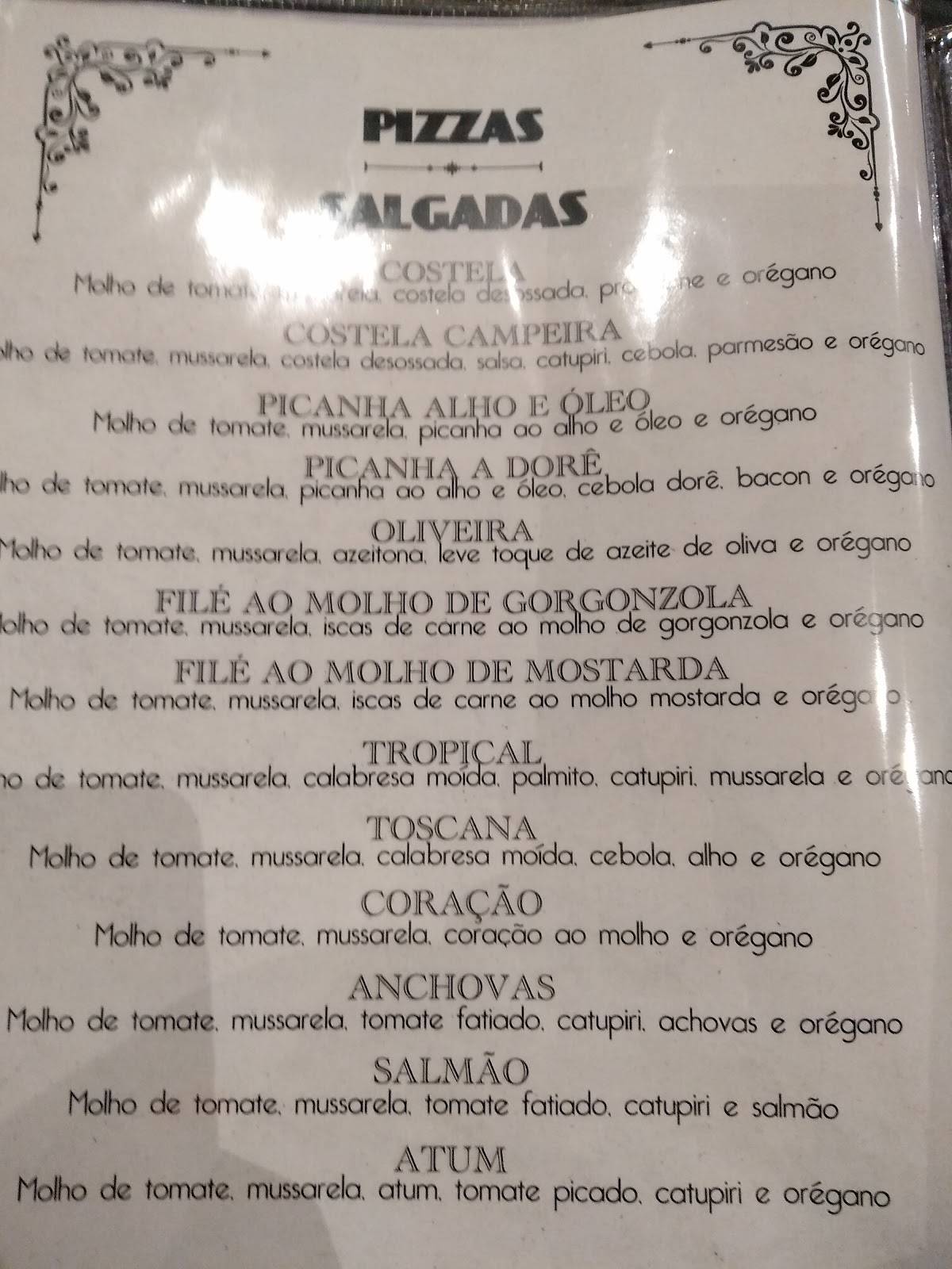 Pizza Place cardápio