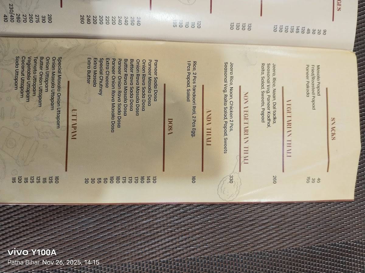 Big Bites menu