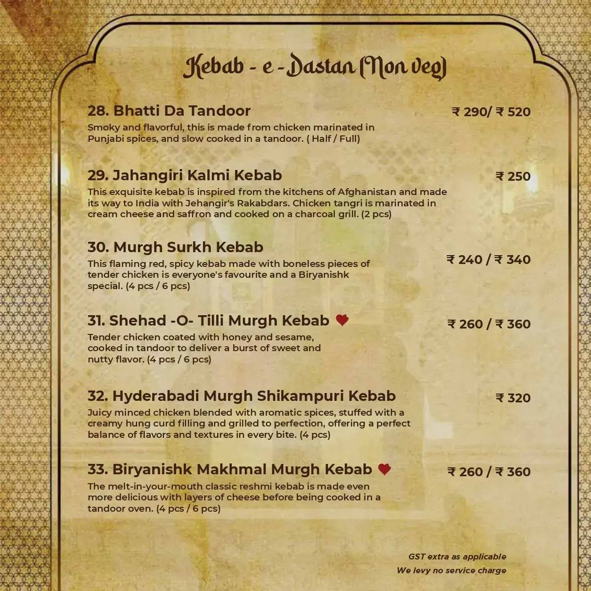 Biryanishk by The Biryani Company - Mudiali menu