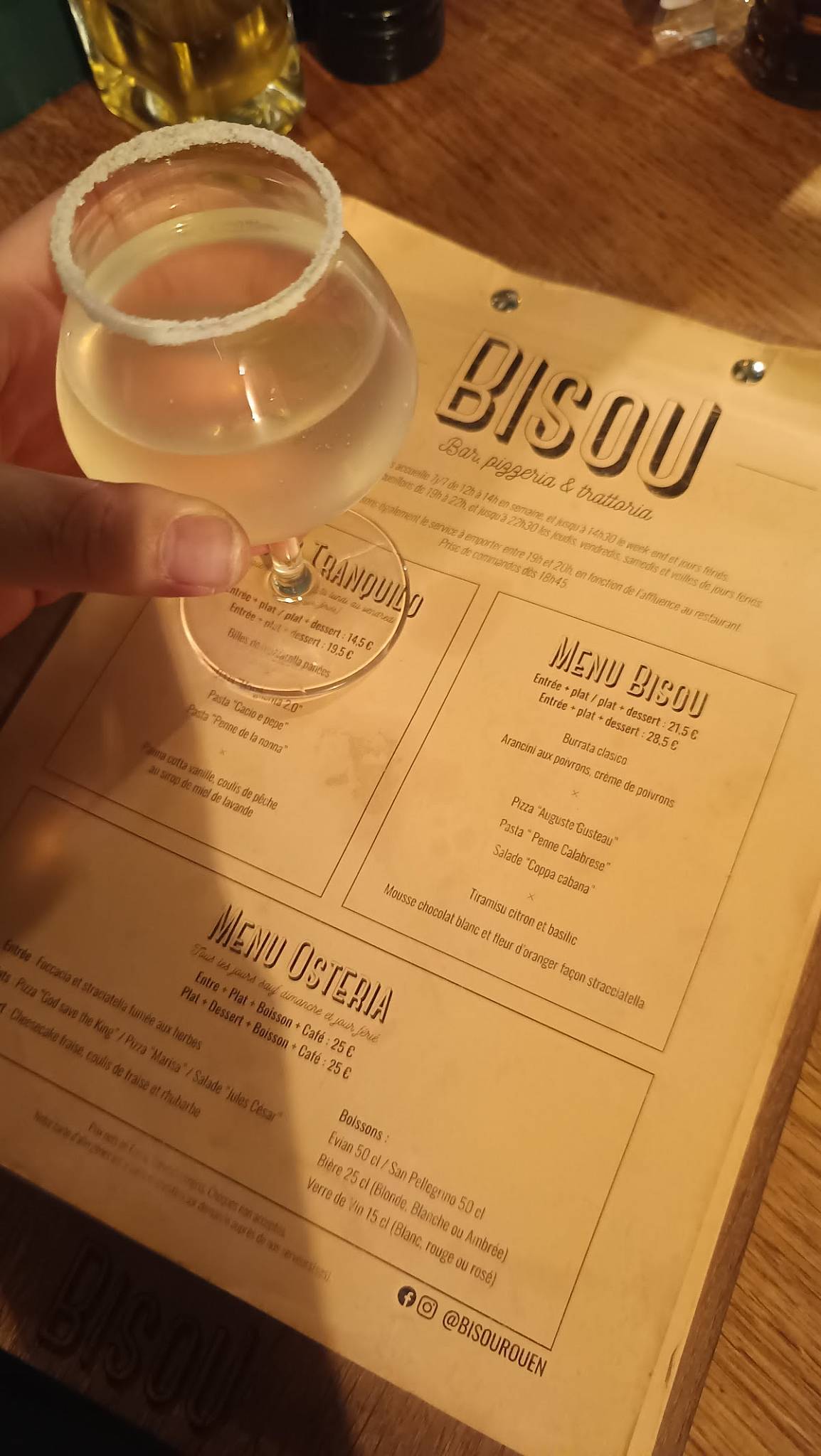 Menu de Bisou