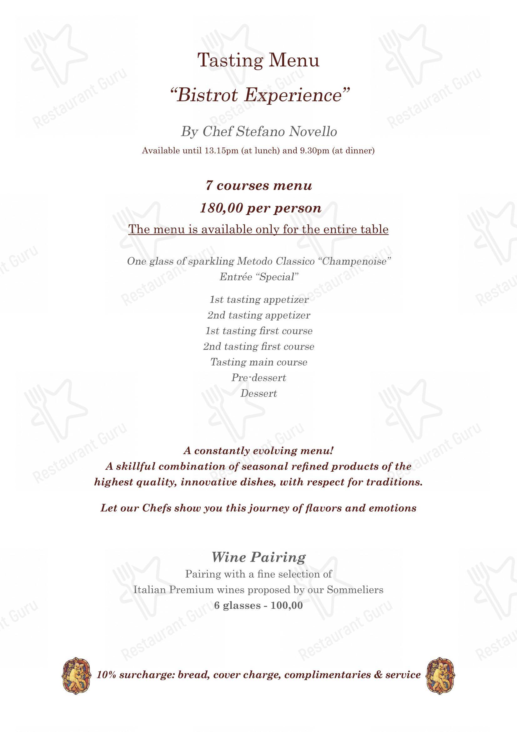 Bistrot de Venise in Venezia - Menu