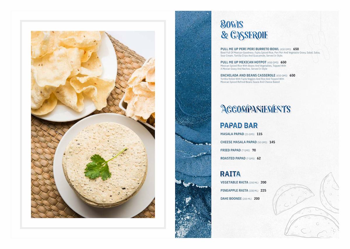 Bizz The Hotel menu