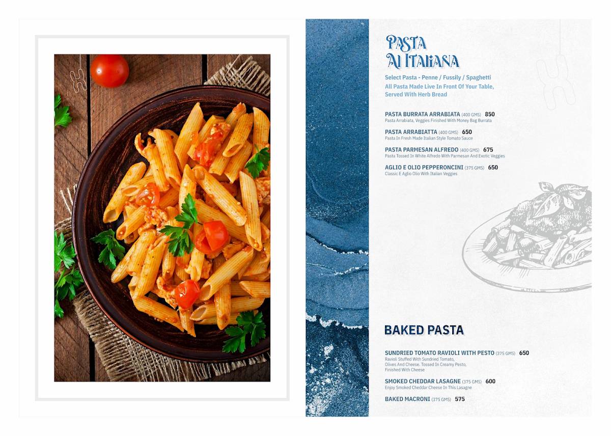 Bizz The Hotel menu