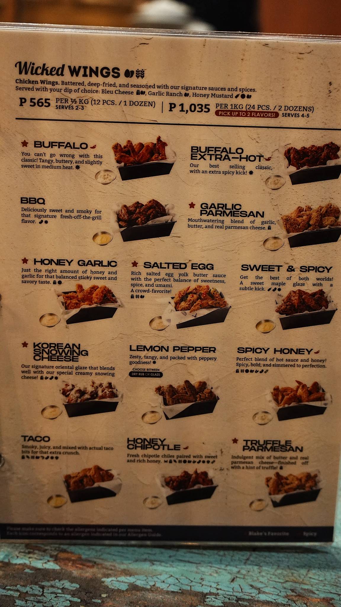 Menu at Blake’s Wings & Steaks - Salcedo St. Makati restaurant, Makati ...