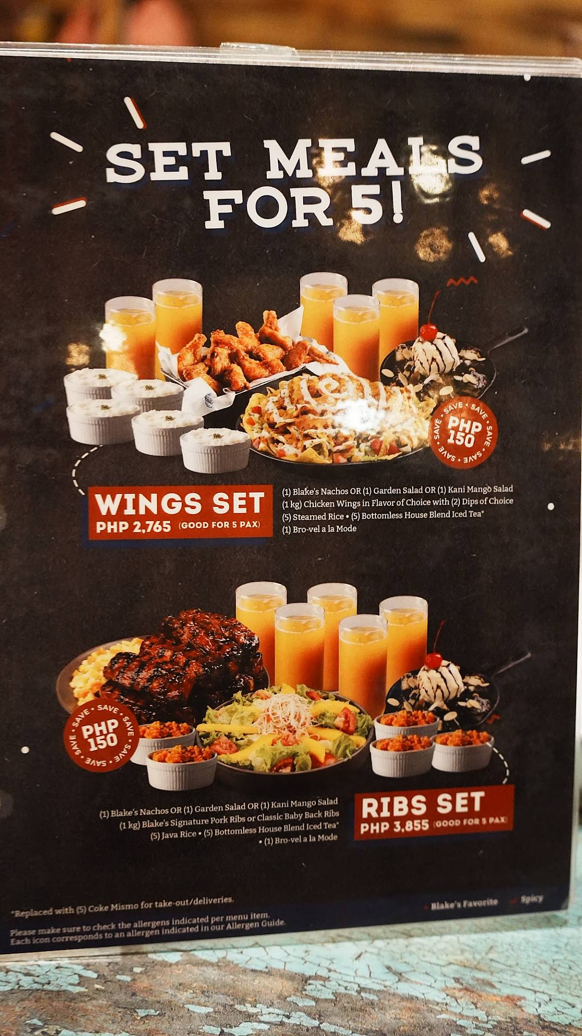 Menu at Blake’s Wings & Steaks - Salcedo St. Makati restaurant, Makati ...