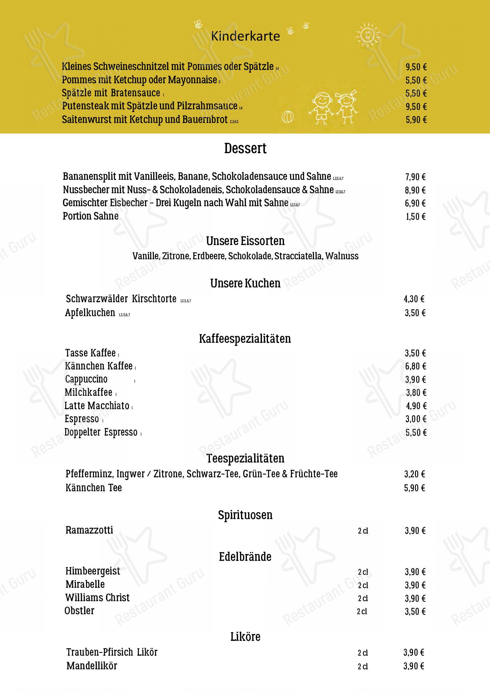 Blockhaus Seeger dans Abstatt - Menu bar