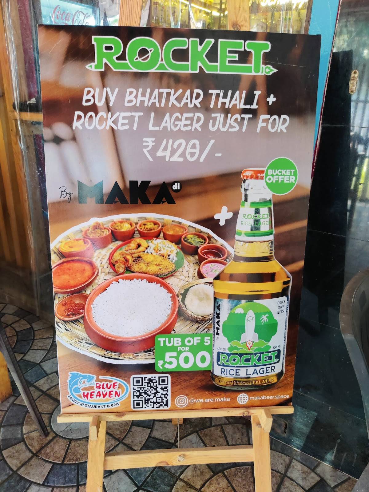 Blue Heaven Restaurant & Bar menu