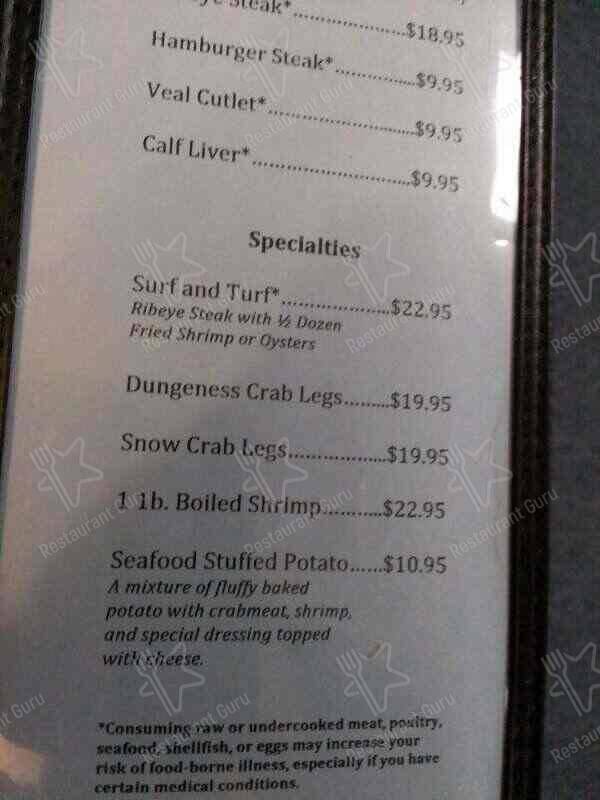 Menu at Blue Marlin Restaurant, Fairhope