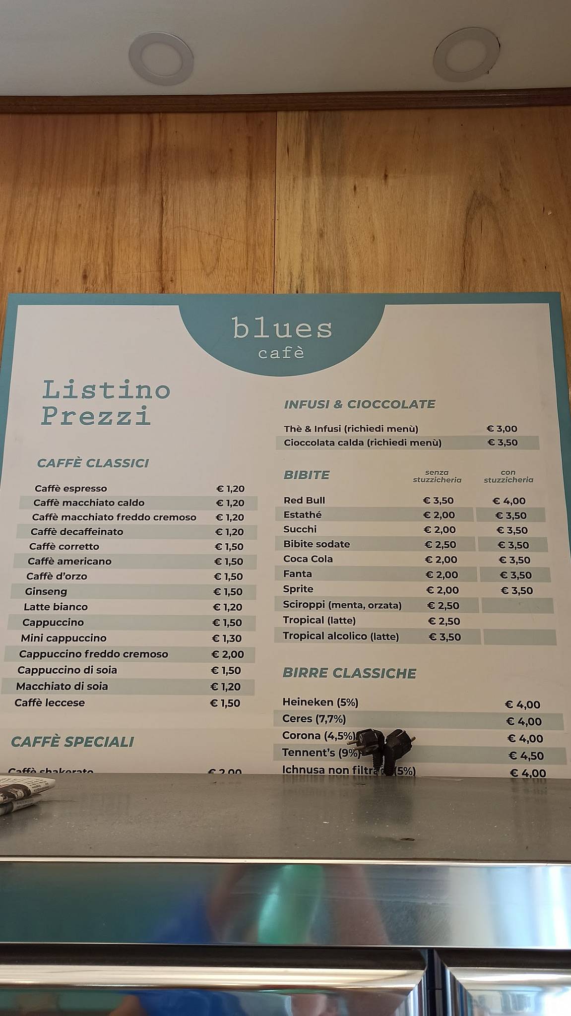 Menu di Blues Cafè 