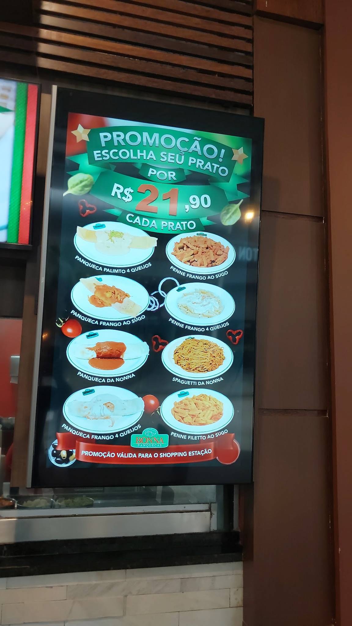 Bonna Panquecas - Shop. Estação cardápio